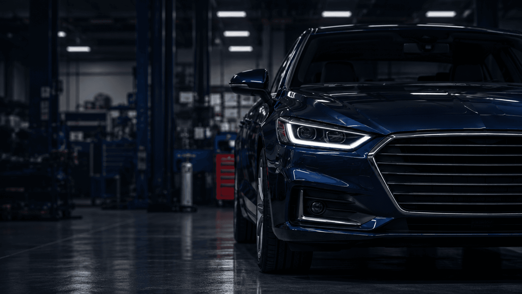 Premium SAY Auto Care workshop background